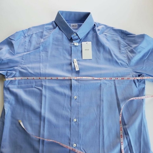Giorgio Armani Button Up Dress Shirt - Blue - Picture 6 of 8